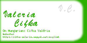 valeria cifka business card